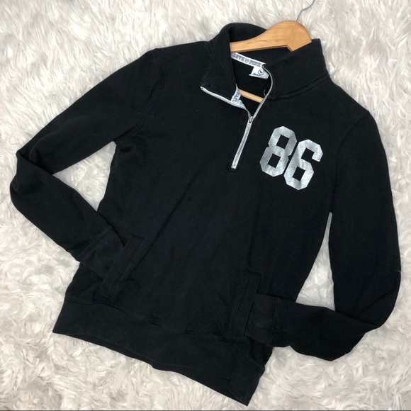victoria secret pink black sweatshirt
